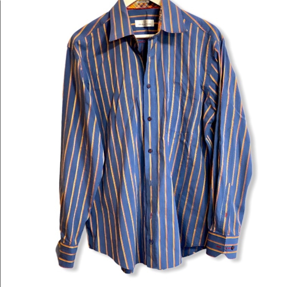 Bugatchi Uomo Shaped Fit Dress Shirt Large